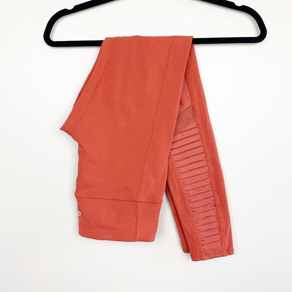 Alo Yoga Burnt Orange High Waist Moto Legging
